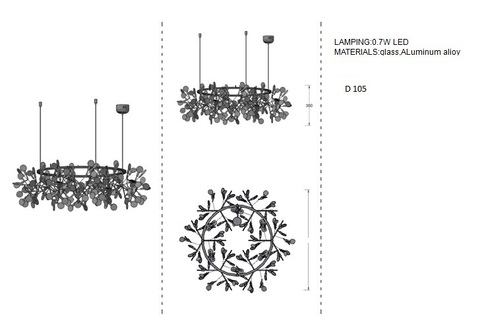 Люстра Heracleum the Big O Silver