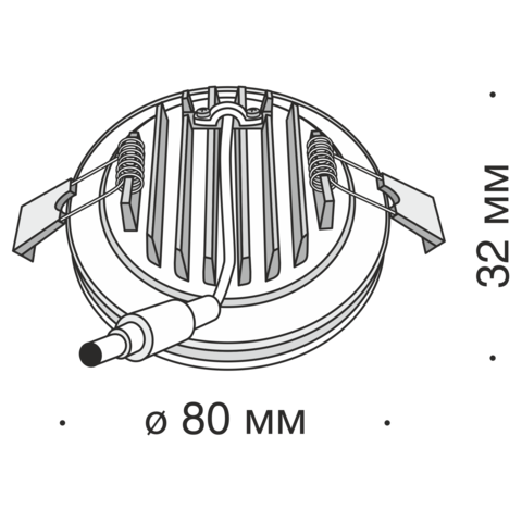 Встраиваемый светильник Technical Phanton DL2001-L7W4K