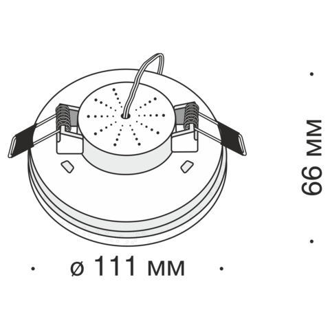 Встраиваемый светильник Technical Plastic DL296-6-6W-W