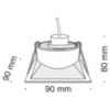 Встраиваемый светильник Technical Dot DL029-2-01W