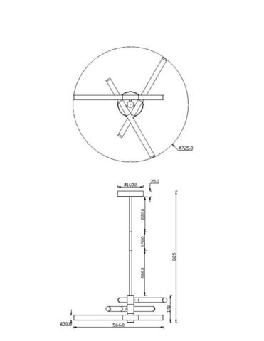 Подвесной светильник Technical Axis MOD106PL-L28G3K