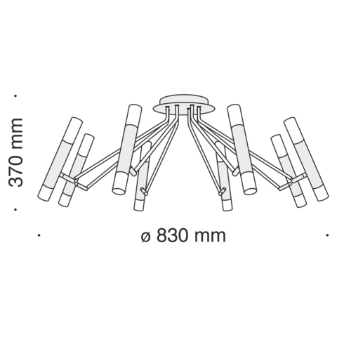 Потолочный светильник Technical Vigo MOD620CL-16B