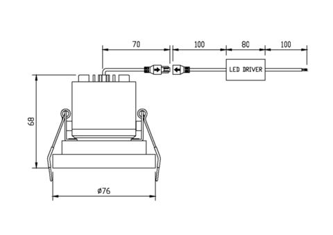 Встраиваемый светильник Technical Kappell DL040-L10B4K