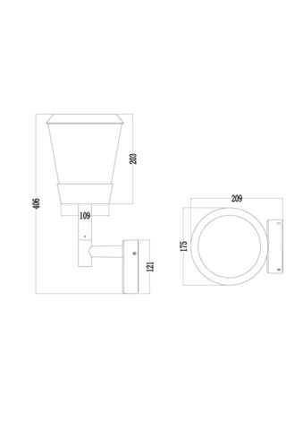 Бра Outdoor Faro O039WL-01B