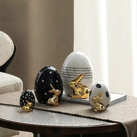 Статуэтка Easter Rabbit Egg black