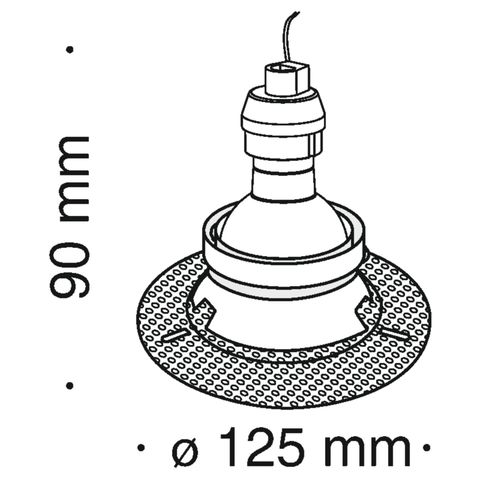 Встраиваемый светильник Technical Dot DL042-01B