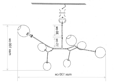 Люстра Branching Bubbles Black 7