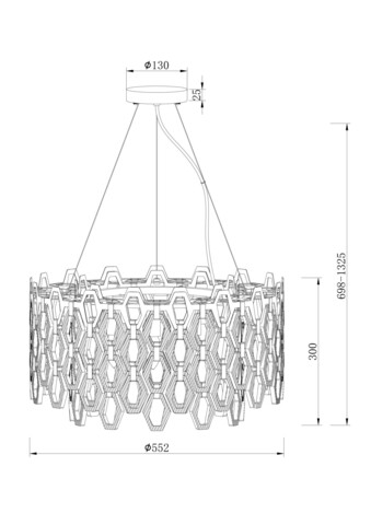 Подвесной светильник Maytoni Tissage MOD490PL-09G