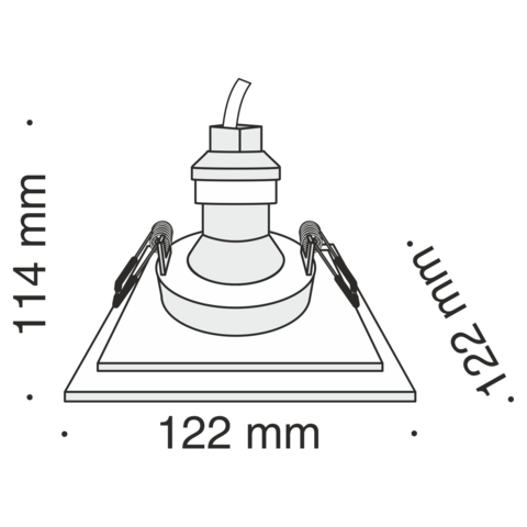 Встраиваемый светильник Technical Gyps Modern DL005-1-01-W