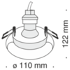 Встраиваемый светильник Technical Gyps Modern DL006-1-01-W